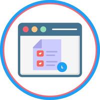 Exam Flat Circle Icon vector