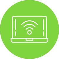 Wifi multi color circulo icono vector