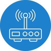 Modem Multi Color Circle Icon vector