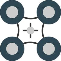 Drone Flat Circle Icon vector