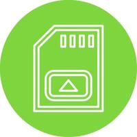 Memory Card Multi Color Circle Icon vector