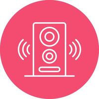 Speaker Multi Color Circle Icon vector