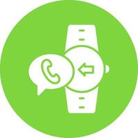Incoming Call Multi Color Circle Icon vector