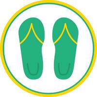 Sandals Flat Circle Icon vector