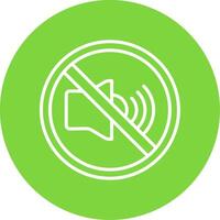 No Sound Multi Color Circle Icon vector