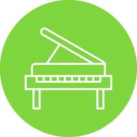 Piano Multi Color Circle Icon vector