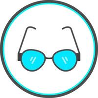 Sunglasses Flat Circle Icon vector