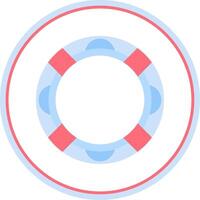 Rubber Ring Flat Circle Icon vector