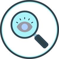 Magnifying Glass Flat Circle Icon vector