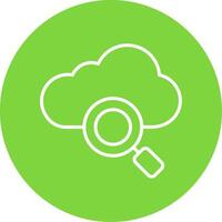 Cloud Multi Color Circle Icon vector