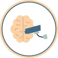 Brain Flat Circle Icon vector