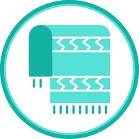 Beach Towel Flat Circle Icon vector