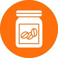 Beans Jar Multi Color Circle Icon vector