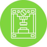 Press Machine Multi Color Circle Icon vector
