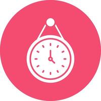 Wall Clock Multi Color Circle Icon vector