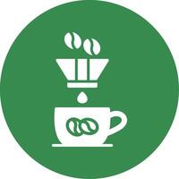 Coffee Filter Multi Color Circle Icon vector