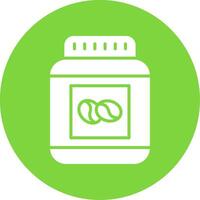 Beans Jar Multi Color Circle Icon vector