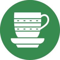 Tea Cup Multi Color Circle Icon vector