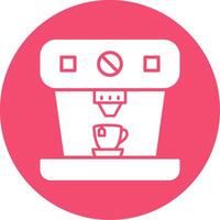 café máquina multi color circulo icono vector