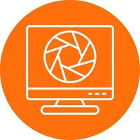 Shutter Multi Color Circle Icon vector