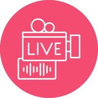 Live Stream Multi Color Circle Icon vector