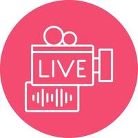 Live Stream Multi Color Circle Icon vector