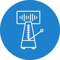 Metronome Multi Color Circle Icon vector