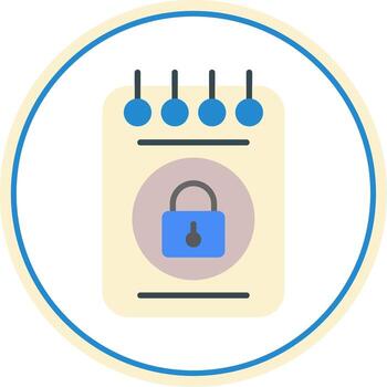 bloc plano circulo icono vector