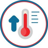 Thermometer Flat Circle Icon vector