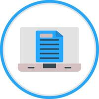 Laptop Flat Circle Icon vector