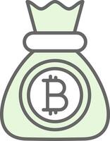 Bitcoin Fillay Icon Design vector