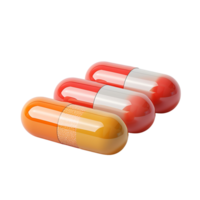 3d pills drug on isolated transparent background png