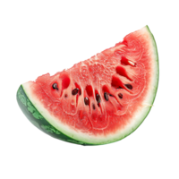 half of fresh watermelon on isolated transparent background png