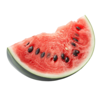 half of fresh watermelon on isolated transparent background png