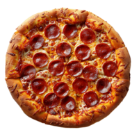 Peperoni Pizza auf isoliert transparent Hintergrund png