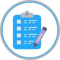 Writing Flat Circle Icon vector