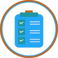 Check List Flat Circle Icon vector
