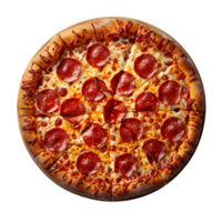 Peperoni Pizza auf isoliert transparent Hintergrund png