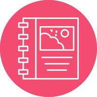 Photo Album Multi Color Circle Icon vector