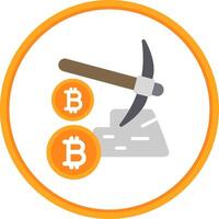 Mining Mining Flat Circle Icon vector