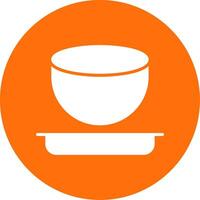 Bowl Multi Color Circle Icon vector