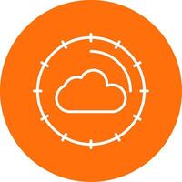 Cloud Computing Multi Color Circle Icon vector