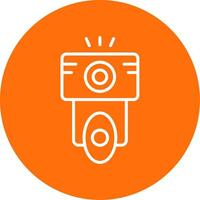 Camera Flash Multi Color Circle Icon vector