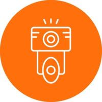 Camera Flash Multi Color Circle Icon vector