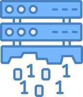 Data Loss Line Filled Blue Icon vector