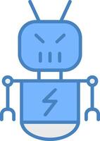 Botnet Line Filled Blue Icon vector