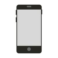 inteligente teléfono plano estilo en blanco antecedentes vector