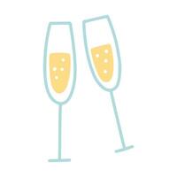 champagne drink isolated on a white background vector