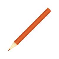 flat design pencil illustration on white background vector