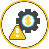 Factory Flat Circle Icon vector